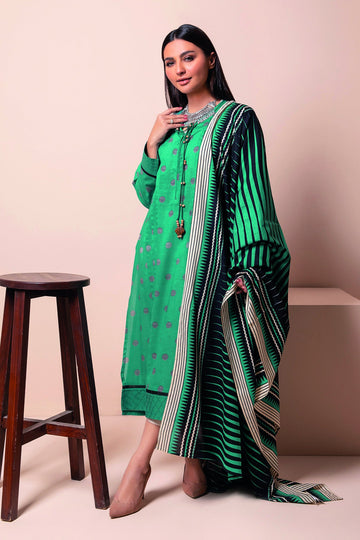 L22108 Green Khaadi Online Spring Summer 2022